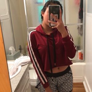 Maroon crop sweater